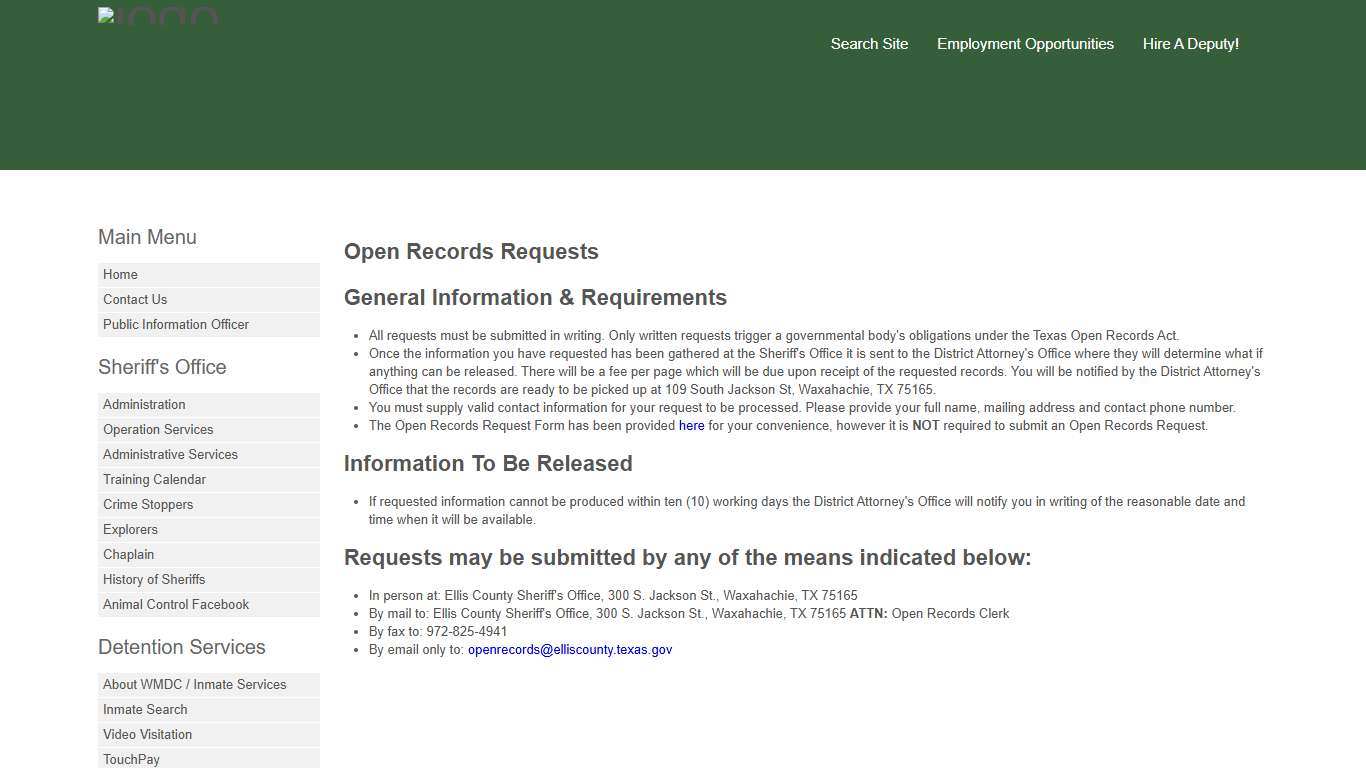 Open Records Requests